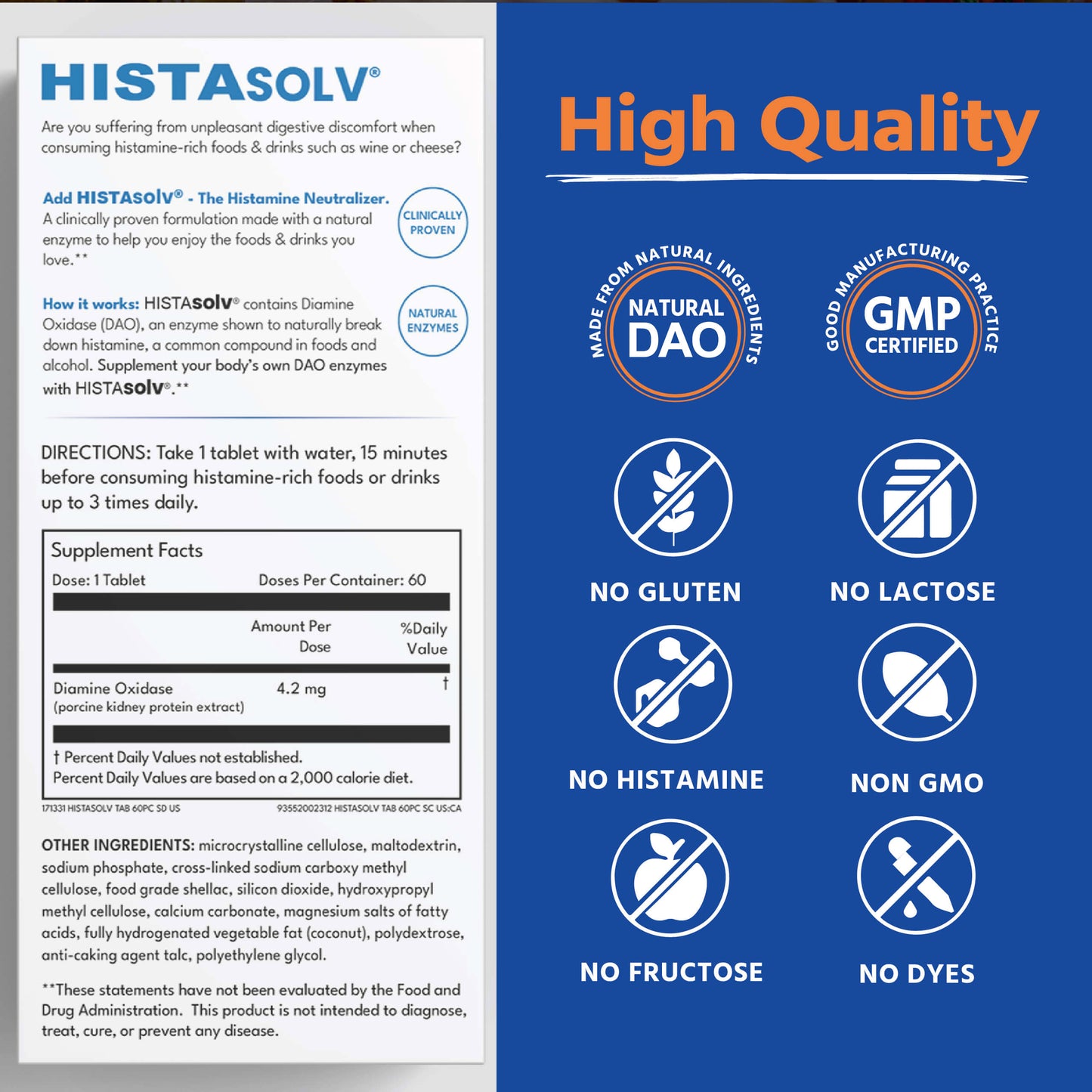 HISTAsolv Extra Strength DAO Enzyme